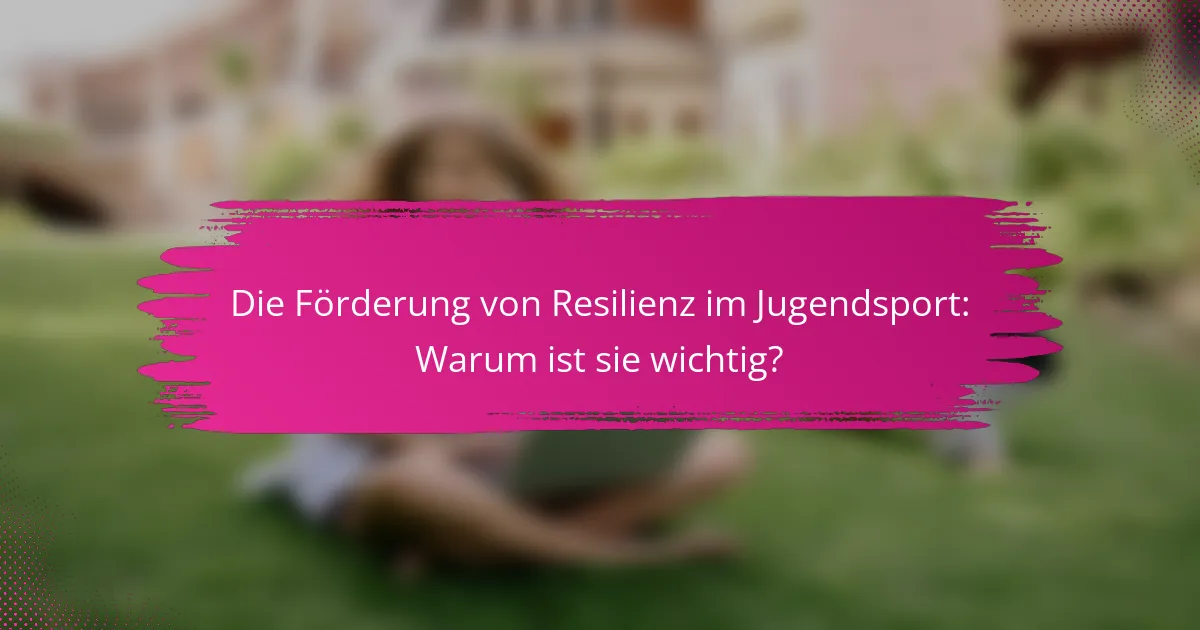 Die Förderung von Resilienz im Jugendsport: Warum ist sie wichtig?