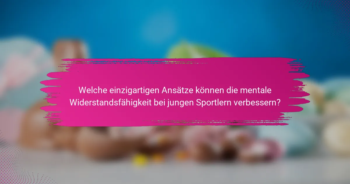 Welche einzigartigen Ansätze können die mentale Widerstandsfähigkeit bei jungen Sportlern verbessern?